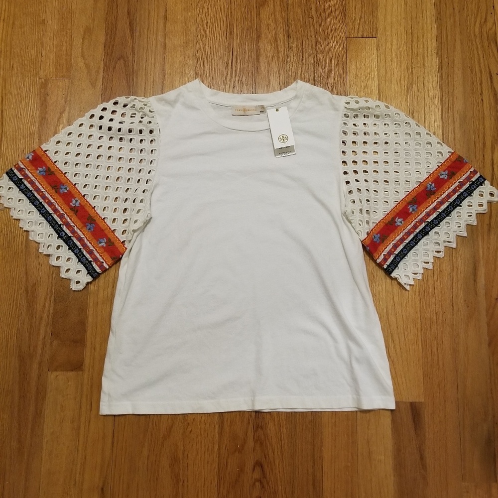 Tory Burch White Jillian Top